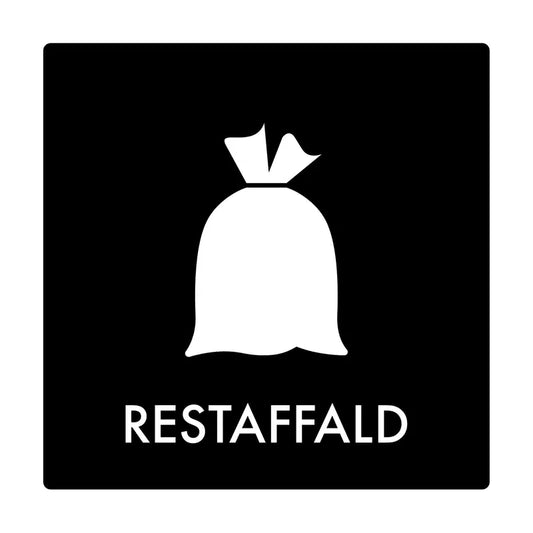 Klistermærke Restaffald