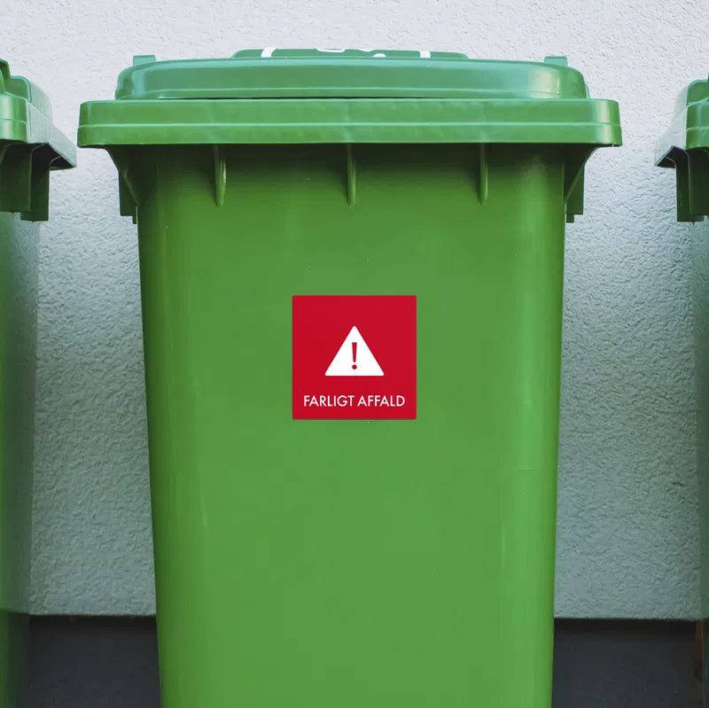 Klistermærke Farligt affald