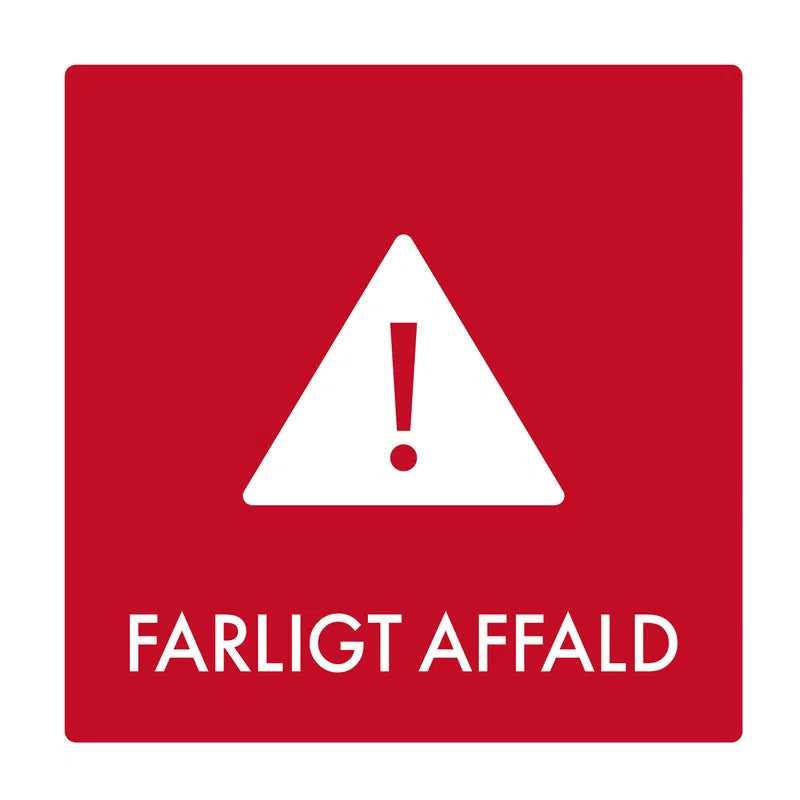 Klistermærke Farligt affald