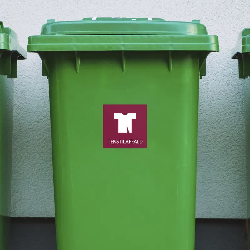 Klistermærke Tekstilaffald